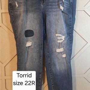 Torrid Women's Blue Distressed Jeans